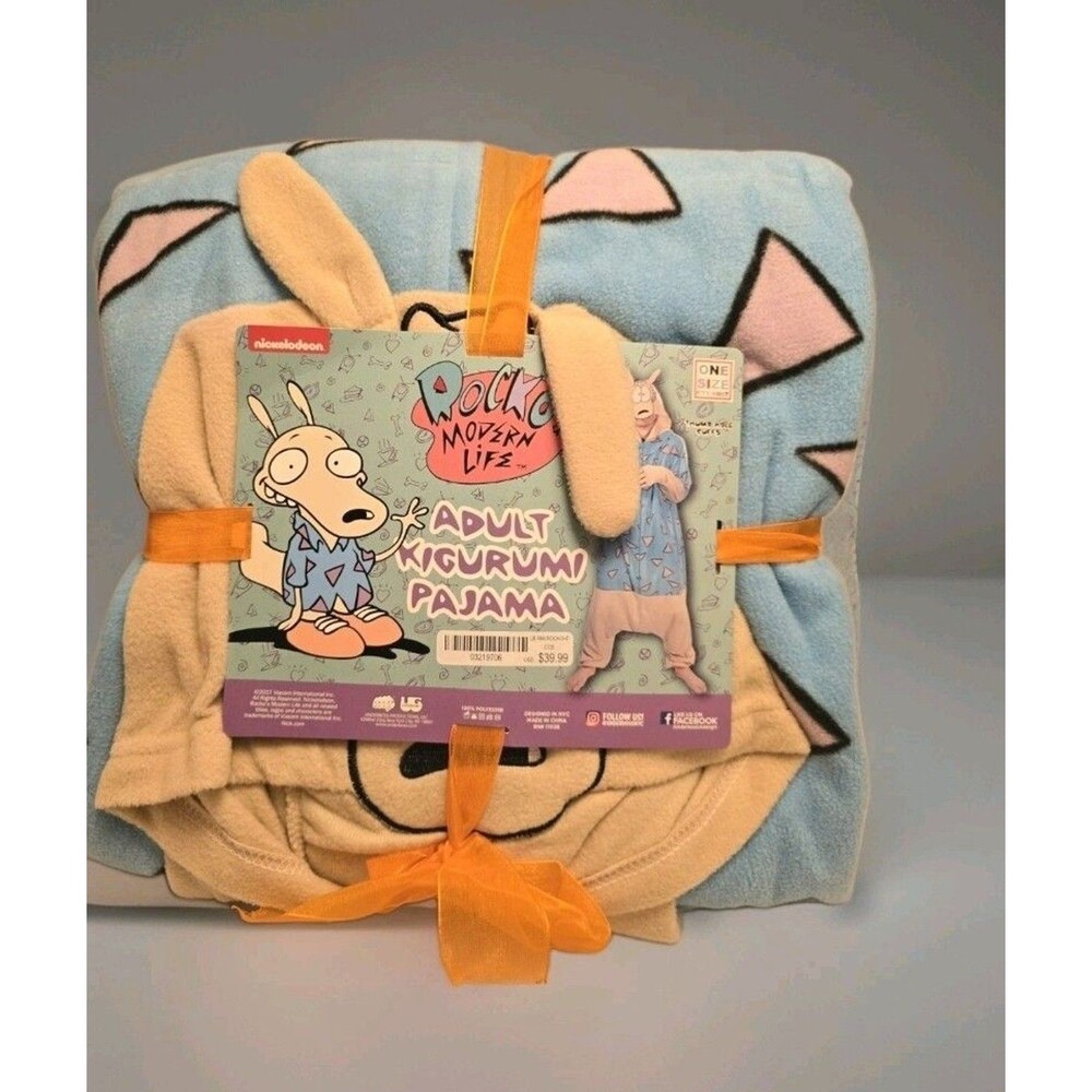 Rocko's Modern Life Adult Kigurumi Pajama Halloween Costume One Size NWT Plush